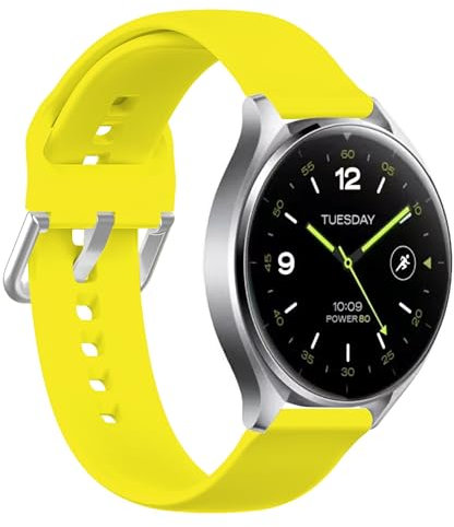 CZhkg Silicona Pulsera para Xiaomi Mi Watch S3 Strap, Deportiva Correa Pulsera de Repuesto Watchbands Armband Brazalete Ajustable Wristband Correa de Reloj para Xiaomi Mi Watch S3 (amarillo)