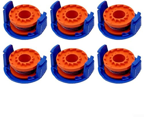 6 Pcs Trimmer Replacement Spool Line with Spool Cover Compatible with MacAllister MGTP18Li 1.5mm 1x2.5m Grass Trimmers