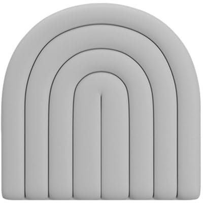 YSZBD Panel Acolchado Ovalado para Pared O Cabecero De Cama Cabeceros Adhesivos De Cama Adecuado como Cabecero De Cama O ProteccióN contra Impactos(#Silver)