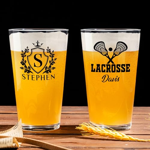 Vaso de cerveza de pinta personalizado de 16 onzas, vasos personalizados para los amantes de la cerveza, regalos del día del padre, regalo de cumpleaños, regalos de despedida de soltera, regalos de