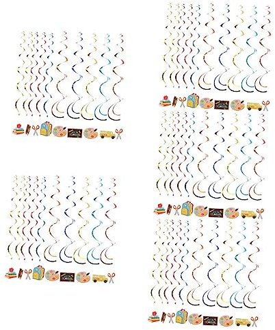 STOBAZA 5sätze Dekoration Für Schulanfang Fünf Farben Spiralen Banner Für Klassenzimmer Und Türdekoration Willkommen Zurück Zur Schule Einfache Installation Aufhänger