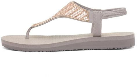 Skechers Damen Meditation Glamorous Muse Sandale, Taupe, 40 EU