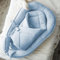 PaLulli® Set 2in1 Babynest und Einschlagdecke, 100% Musselinn, Baby Nestchen Set, Babynestchen - Baby Erstausstattung Babynestchen Neugeborene, Babynester Junge - mädchen (Blau)