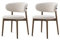 RBJNGMYY Lot de 4 chaises de salle à manger en noyer avec accoudoirs en bois de noyer beige - Meuble décoratif avec base en bois de ferme vintage pour cuisine, salle à manger, café