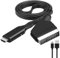 ZZOSRDR Scart to HDMI Converter, HDMI Cable with 720P/1080P Switch, 80cm USB Cable, for DVD Player to TV, HDTV Monitor Projector STB VHS Xbox PS3 Sky