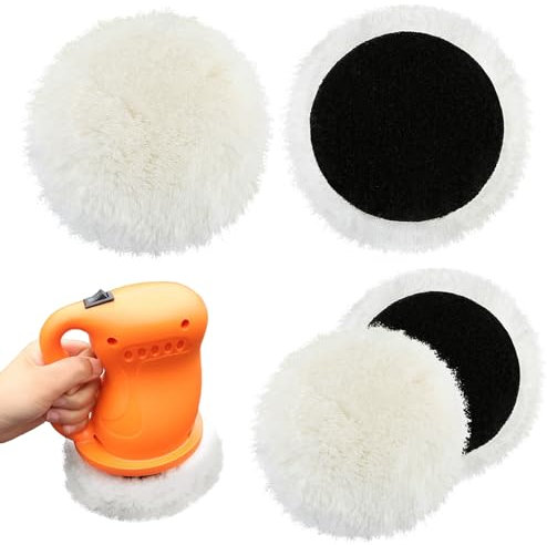 UICCVOKK 4 Stück Polierscheibe 125mm,Polierpad Kompatibel mit Bosch Exzenterschleifer,Polierpads Effektives Entfernen von Kratzern und Rost,für Auto,Autoscheinwerfer,Korkböden Usw