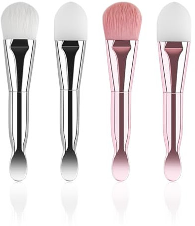Brosse À Masque 2-En-1 En 4 Pièces, Pinceau En Silicone À Boutons Doux, Créatif Et Outil Multifonctionnel, Réutilisable, De Type De Type Frottis.