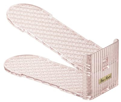 Osmond Shoe Slots Organizer, Adjustable Level Shoe Rack, Space-Saving Stackers for Pairs of Shoes (Clear, 3 Pack) C