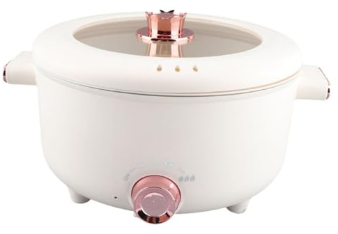 Nurnesy 3.5L Rapid Electric Hot Pot - Multifunctional Noodles Cooker for Ramen, Egg, Pasta, Dumpling, Soup, Porridge & Oatmeal (White)