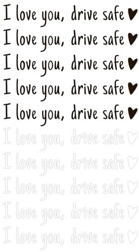 10PCS I Love You Drive Safe Aufkleber, Spiegel Aufkleber für Auto Rückspiegel und Fenster, Ich Liebe Dich Fahr Vorsichtig Sticker