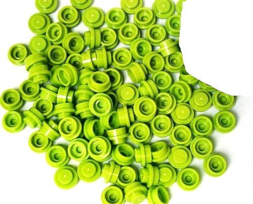LEGO Bricks - Plancha Redonda (100 Unidades, 1 x 1 pivotes), Color Verde Lima