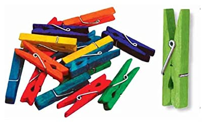 CTOP - Loisir créatif - Sachet de 50 Pinces à Linge Longueur 4,5 cm - Couleur