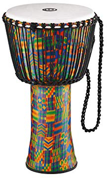 Meinl Percussion Rope Travel Djembe - Sehr große Handtrommel - Mit Nylonseilen - Durchmesser 14 Zoll - Kunststoff, Mehrfarbig (PADJ2-XL-F)