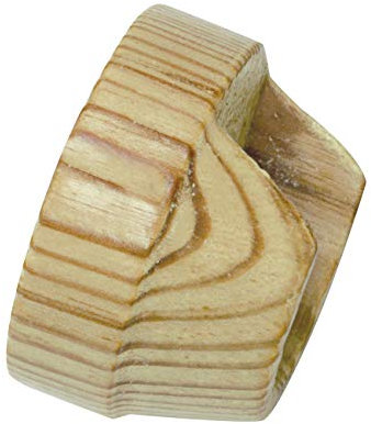 GARDINIA Wandlager für Gardinenstangen mit Ø 28 mm, Inklusive Befestigungsmaterial, Wandmontage, Serie Lugano, Holz, Kiefer, 2 Stück