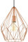 EGLO Pendelleuchte Carlton, 1 flammige Vintage Esszimmerlampe, Retro Hängelampe aus Metall in Kupfer, E27 Fassung