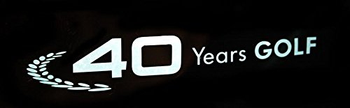 Volkswagen Schriftzug 40 Years Golf Original VV Aufkleber Weiß New Genuine Emblem