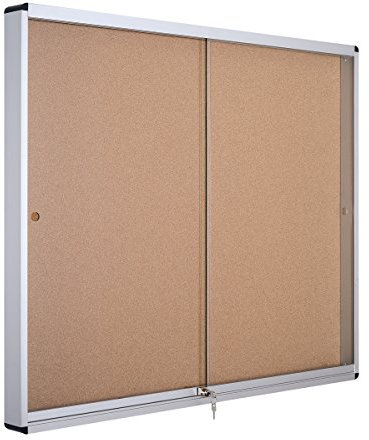 Bi-Office VT640201160 Exhibit Schaukasten für den Innenbereich, Kork Oberfäche, 114.6 x 96.7 cm
