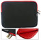 Emartbuy Noir/Rouge Néoprène Pochette Sleeve Etui Case Cover Compatible avec Microsoft Surface Pro 7 2019, Surface Pro X 2019, Surface Pro 6 2018, Surface Pro 2017, Surface Pro 4 & 5 12.3 Pouce
