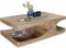 FineBuy Couchtisch Massiv-Holz 120 cm breit Wohnzimmer-Tisch Design braun Landhaus-Stil Beistelltisch Farbe wählbar