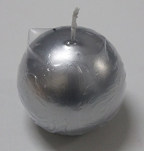 eventkauf Kugelkerze rund 60 mm (Farbe wählbar) (Silber)