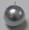 eventkauf Kugelkerze rund 60 mm (Farbe wählbar) (Silber)