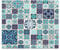 Herdabdeckplatte Abdeckung Ceranfeld Abdeckplatte Schneidebrett 2-Teilig 60x52 Mosaik Mehrfarbig Spritzschutz Glasplatte Ceranfeldabdeckung Schutz Herdschutz Sicherheitsglas Glasschneidebrett 2x30x52