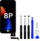 Hoonyer Ecran iPhone 8 Plus LCD Display Vitre Tactile Complet Remplacement d’écran avec Kit de Réparation pour iPhone 8 Plus Noir (5.5 Pouces)