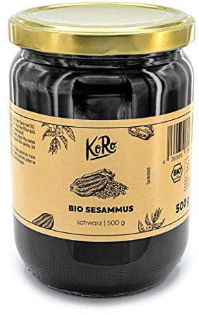 KoRo - Koro - Tahina nera bio 500 g - 100% semi di sesamo bio - per hummus e dressing