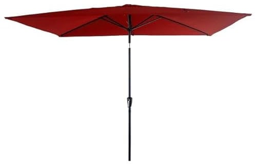 Happy Garden Parasol Droit HAPUNA rectangulaire 2x3m Rouge avec manivelle. Parasol Droit inclinable.