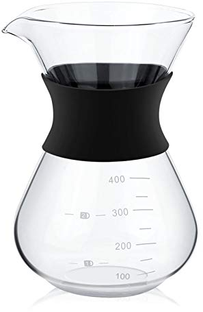 Heaveant Cafetera Manual de Goteo, Cafetera Manual de Goteo con Filtro de Acero Inoxidable para Casa, Oficina (400ml)