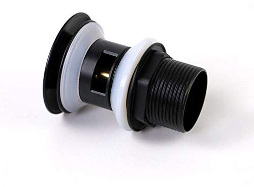 Lot de 3 bondes à ressort pour lavabo avec trop-plein - Noir