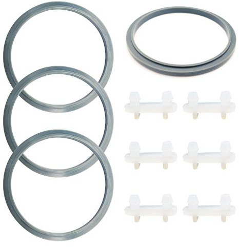 4 Pcs Replacement Rubber Gasket Seal Ring O Shaped Resealable Lid and 6 Pcs Silicone Bush Shock Pad Spare Parts Accessories for 900W Series Blender/Mixer System Replacement Accessory Kit