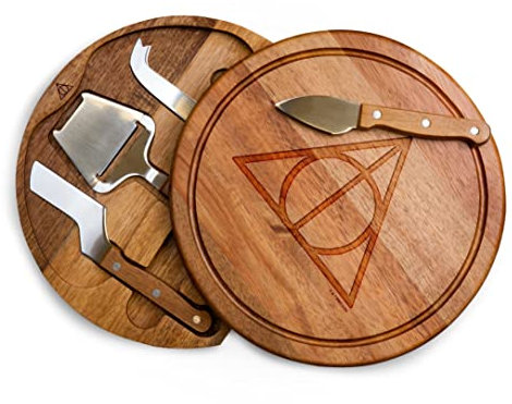 PICNIC TIME Circo Käsemesser Charcuterie Set Schneidebrett 10,2 x 10,2 x 1,6 Harry Potter Deathly - Akazienholz