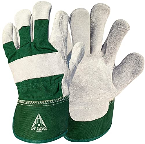 ITC Gardening Gloves for Men & Women, Heavy Duty Leather Garden Gloves, Thornproof & Breathable Work Gloves for Weeding, Planting, Pruning, and DIY Outdoor Tasks