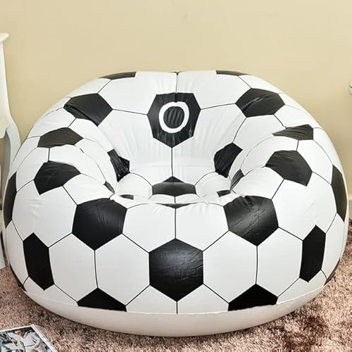 ALLFORYOU Aufblasbarer Fußball Sofa Soccer Ball Air Lounge Chair Basketball Sitzsack Liege Gartenmöbel Garten Home Office