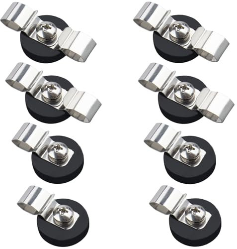 SKNOOY Clip magnetiche per cavi, ganci magnetici antigraffio, resistenti, antiscivolo, resistenti e resistenti, supporto per cavi magnetici per camper, auto, garage, ufficio, patio, scaffali, 8 pezzi