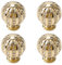 MOROBOR Sphere Rhinestone Drawer Knob, 4pcs Zinc Alloy Gold Cabinet Knobs Single Hole Square Imitation Diamond Wardrobe Door knobs with Screws for Kitchen Bathroom Drawer