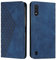 KOUYI Kompatible mit Samsung Galaxy M10 / A10 Hülle, Retro Premium PU Leder Weich TPU Klapphülle Kartenfächer Magnetic Standfunktion Flip Wallet Shockproof Handyhülle (Blau)