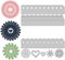 BENECREAT 2 Styles 3D-Stanzformen Für Gefaltete Blumen Aus Kohlenstoffstahl, Liebesmuster-Prägeschablonen-Vorlage Für Die Herstellung von Foto-Dekorpapier-Scrapbooking, 0.08 cm Dick