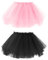 Bezioner 2 PCS Tüllrock Damen,Tütü Rock Damen 5 Lagig Festival Outfit Frauen Party Halloween Kostüme Ballettkleidung Tanzrock Rosa+Schwarz