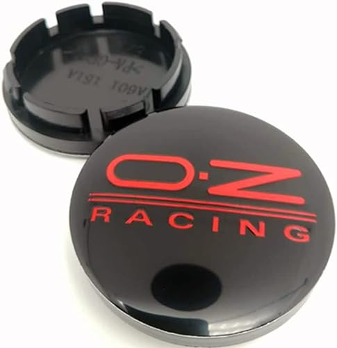 WOAFEY Nabendeckel 4 STÜCKE 56mm für OZ Racing Car Rad Center Hub Cap Auto Styling Felgen Abdeckung Badge Emblem Aufkleber Radnabenkappen,E-56MM