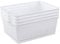 Obstnny 4 Pack Plastic Woven Storage Baskets, White Kitchen Cupboard Storage Basket Box