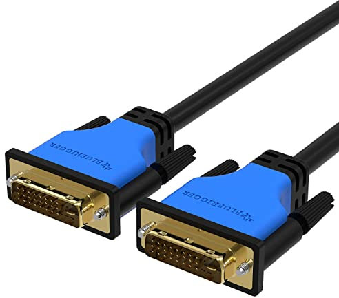 BlueRigger DVI to DVI Monitor Cable (10.5M, 24+1 Dual Link, Digital Video Cable, Male to Male) - for Gaming, DVD, Laptops, HDTV and Projector