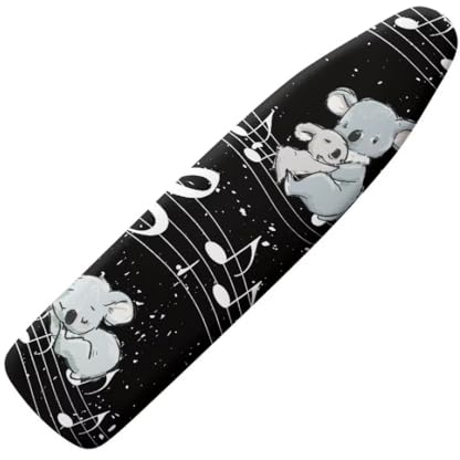 Jeiento Cute Koala Ironing Board Cover Music Notes 15x54 Ironing Board Covers for Ironing Board Stain Resistant Protective Scorch Mesh Cloth,Hook and Loop Fasteners