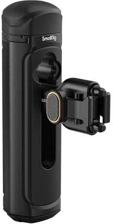 SMALLRIG Rotatable Quick Release Side Handle for SMALLRIG Quick Release Phone Cages, Aluminum Phone Cage Handle Grip with Infinite Rotation, Quick Release Adapter and Built-in Cold Shoe - 4403B