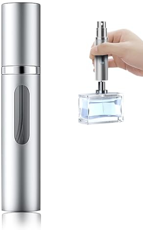 xiaowanwan 8ml Atomizador Perfume Recargable,Frasco Perfume Viaje,Pulverizador Perfume Recargable,Mini Dosificador Perfume (Gris)