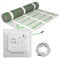 Elektrische Fußbodenheizung HoWaTech Power für Renovierung Komplett Set TWIN Heizmatte 200 W/m² inkl. Thermostat, Heizfläche:1.00m²