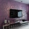 Trafagala Moderne Lila Vliestapete Taupe Barock Gold Metallic Abstrakt Linienmuster Tapete Grau Muster 3D Effekt Gestreift Wandtapete