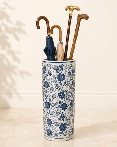 Victorian Design Classic Umbrella Stand/Walking Stick holder Ceramic 18 Round M145