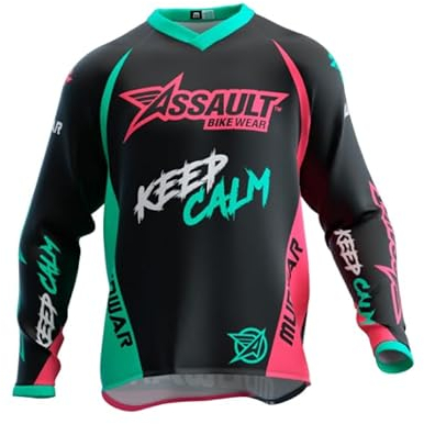 MTB Langarm Trikot für Herren, MountainbikeShirt,Motocross-Shirt, Langärmelige Schnell Trocknende Kleidung,Trikots Atmungsaktiv (DE/NL/SE/PL, Alphanumerisch, L, Regular, Regular, Red+Green)